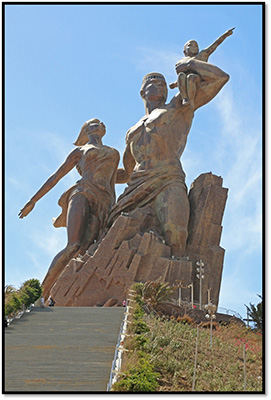 The African Renaissance Monument, commemorating the 50th anniversary of Senegal’s independence from France.